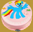 tort urodzinowy dla dziewczynki różowy z konikiem Pony