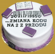 tort urodzinowy zmiana kodu na 2 z przodu