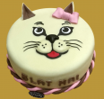 tort okrągły buzia kotka