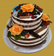 urodzinowy tort w stylu rustykalnym