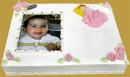 tort urodzinowy - roczek ze zdjęciem