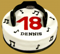 tort muzyczny na 18-te urodziny