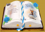 Tort książka komunijna  - dekoracja dla chłopca