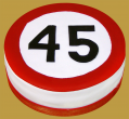 tort urodzinowy ograniczenie prędkości do 45