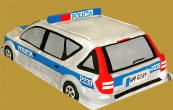 tort radiowóz policyjny tył