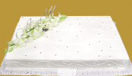 tort weselny w stylu amerykańskim duży z inicjałami