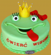 tort urodzinowy słodka żabka