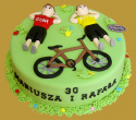 tort urodzinowy dla rowerzystów