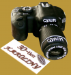 tort w kształcie aparatu fotograficznego Cannon 600D 3D