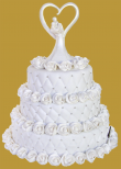 tort weselny w stylu angielskim 3 piętrowy pikowany z białymi różami