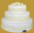 tort weselny w stylu angielskim 3 piętrowy okrągły z jadalną kremową koronką