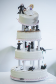 "po trudnościach udało się"  oryginalny tort weselny
