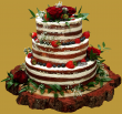 tort w stylu rustykalnym na korze - mascarpone
