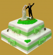Tort weselny w stylu angielskim 2-piętrowy