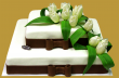 tort weselny w stylu angielskim 2 piętrowy kwadratowy z żywymi tulipanami