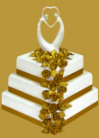 tort weselny w stylu angielskim kwadratowy elegancki