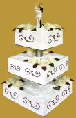 tort weselny na stelażu tradycyjnym 3- piętrowy kwadratowy_2