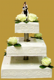 tort weselny na stelażu tradycyjnym 3- piętrowy kwadratowy_10