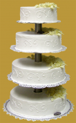 tort weselny na stelażu tradycyjnym 4- piętrowy_12