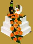 tort weselny w stylu angielskim z górnikiem