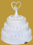 tort weselny w stylu angielskim cały biały