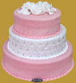 tort weselny w stylu angielskim różowe dodatki
