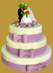 tort weselny w stylu angielskim 3 piętrowy fioletowe dodatki